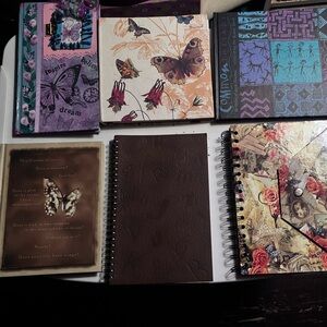 Colorful Butterfly and Floral Journals.  Set of 8